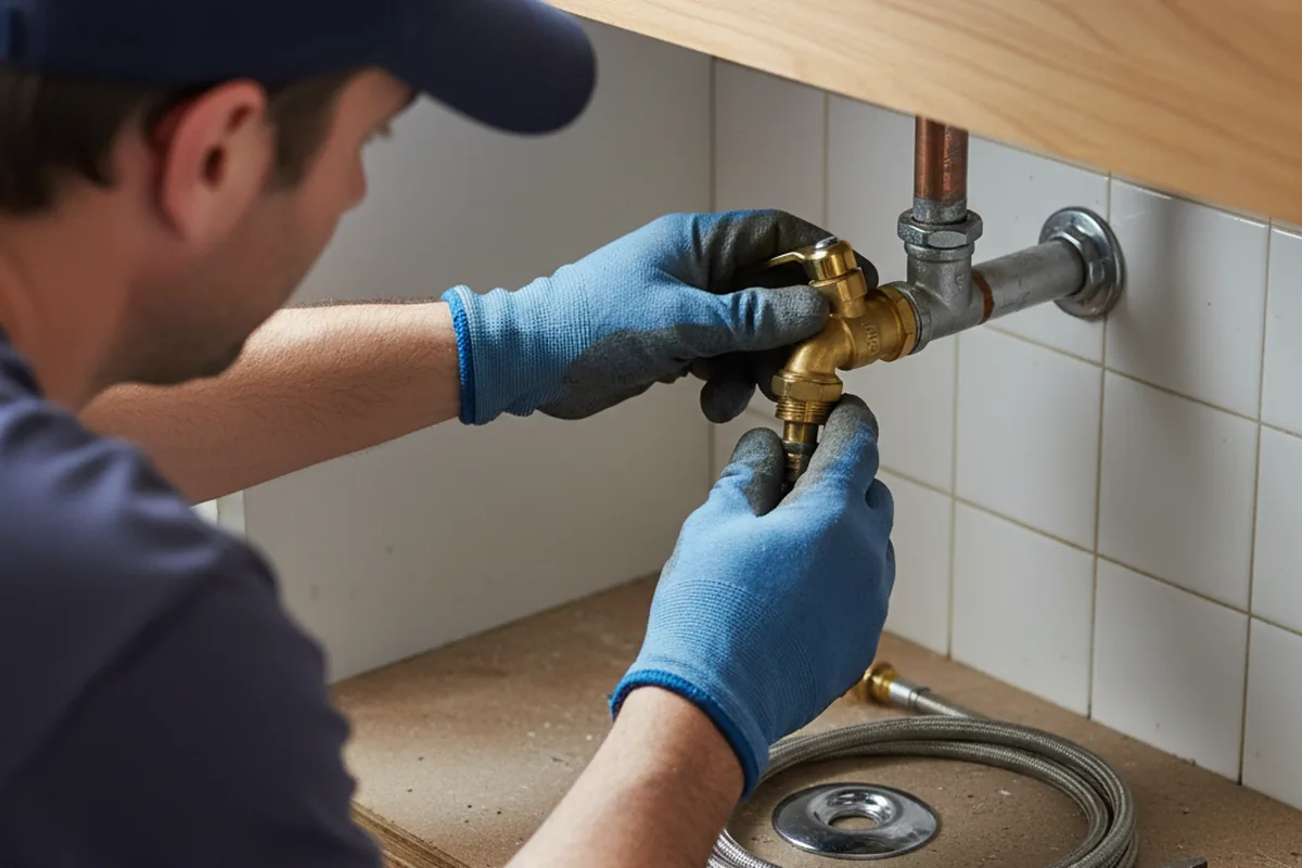 Shutoff valve and fitting work during Faucet and Fixture Repair in Lake Elmo